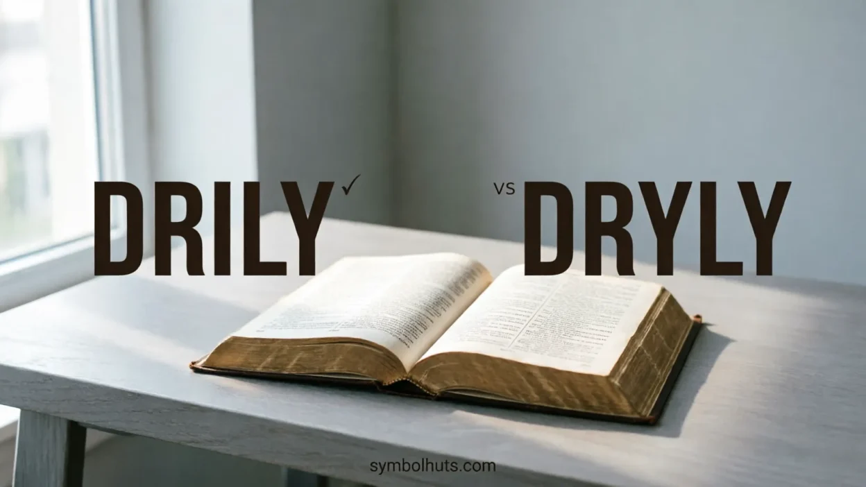 Drily vs Dryly